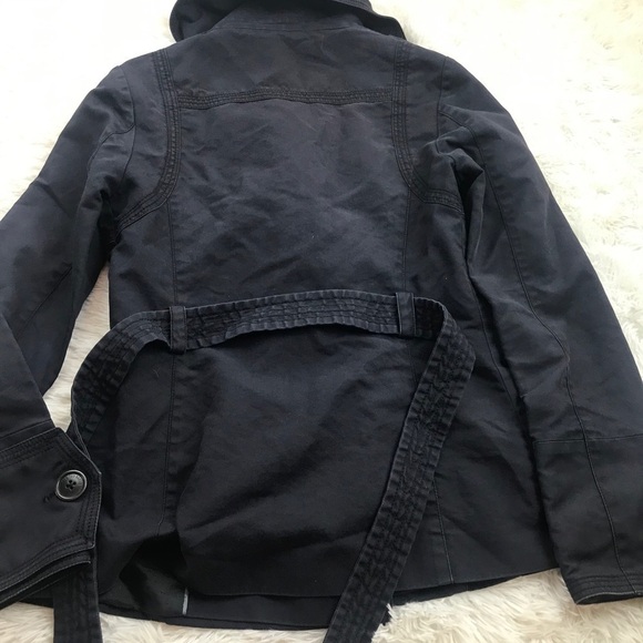 Ted Baker Black Tie Waist Water Resistant Jacket - Picture 9 of 9